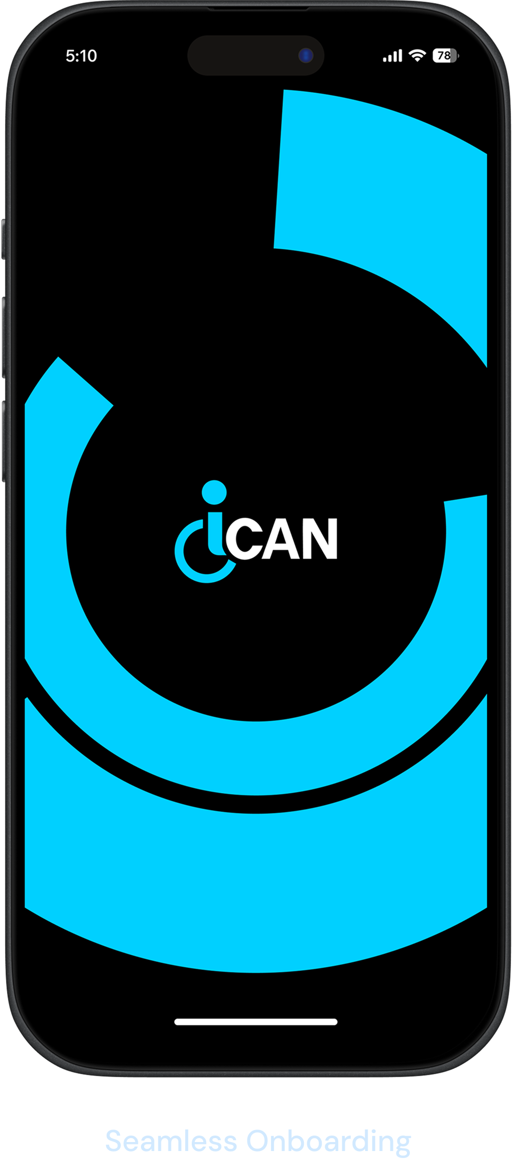iCan app onboarding screen
